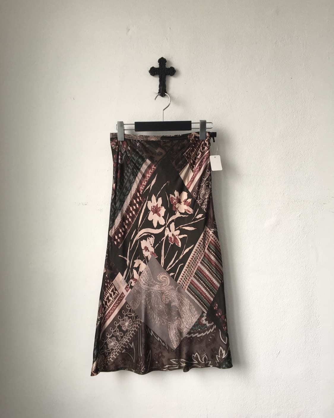 Oriental mood patch work printing skirt 상품이미지1