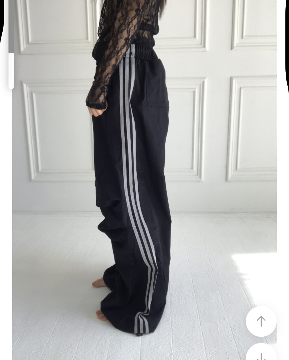 튜프티 파라수트 라인 팬츠 블랙 상품이미지1