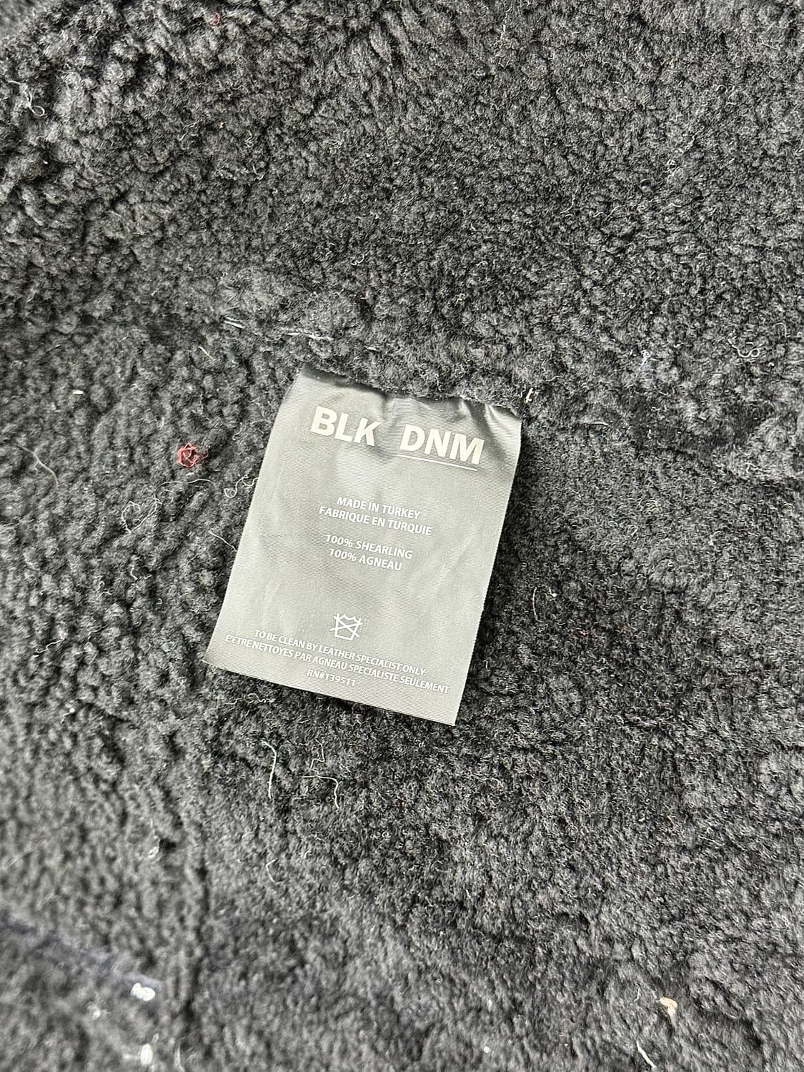 블랙 데님 비앙케토 시어링 스킨 집 라이더 자켓 상품이미지8