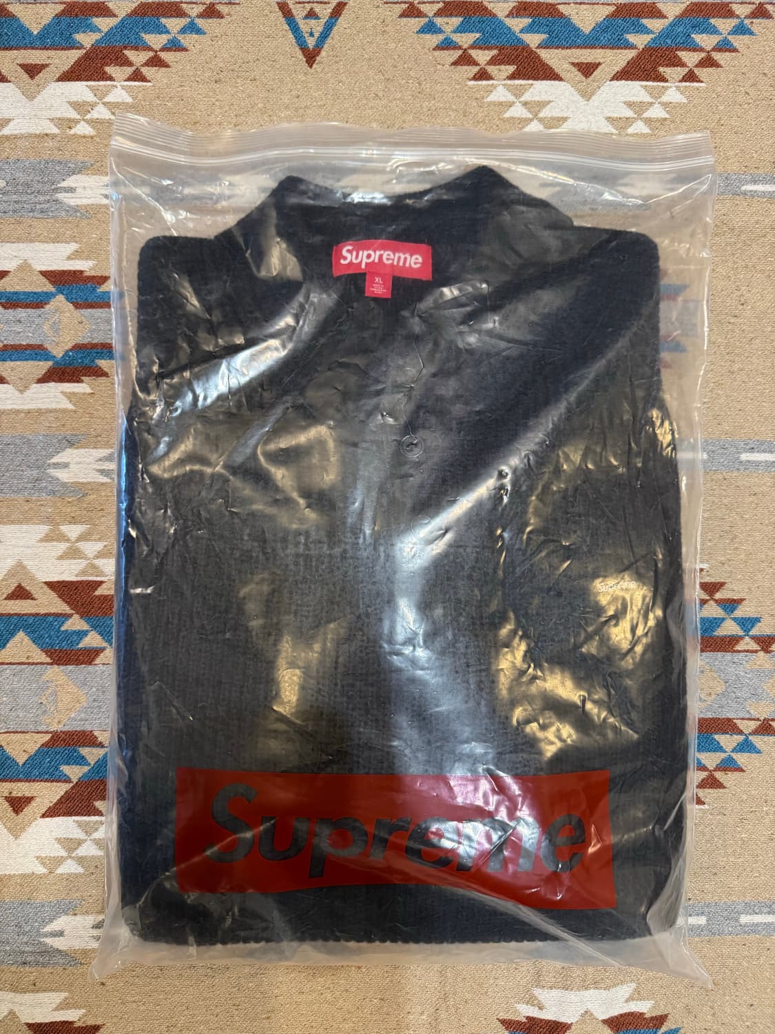 [XL] 슈프림 스몰 박스 폴로 스웨터 블랙 - 25FW 상품이미지7