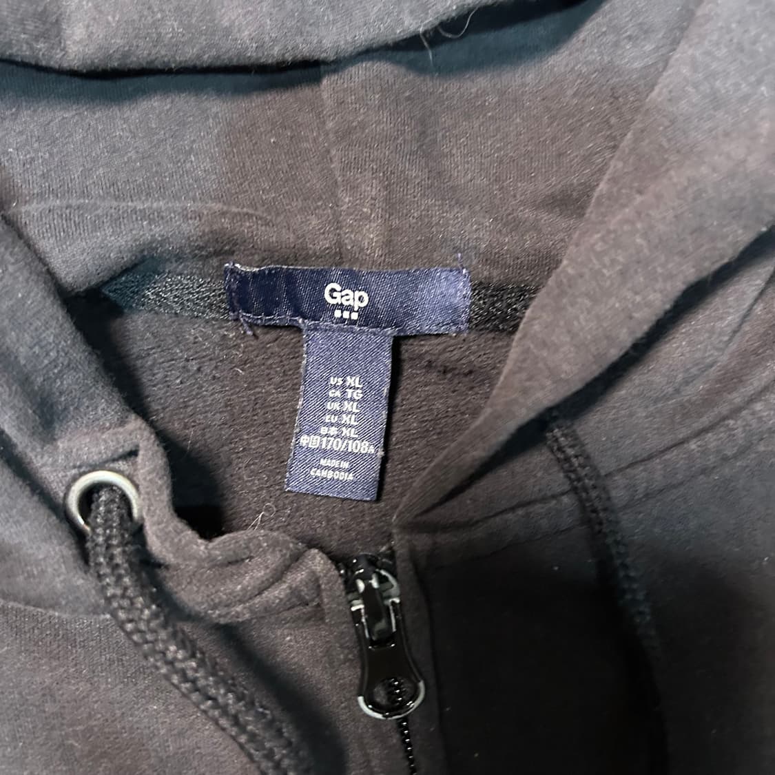 [XL] GAP 블랙 후드집업 상품이미지4
