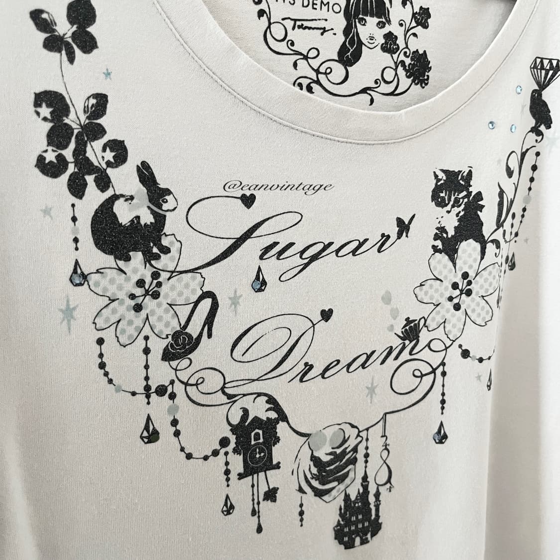 romantic printed gray top 상품이미지8