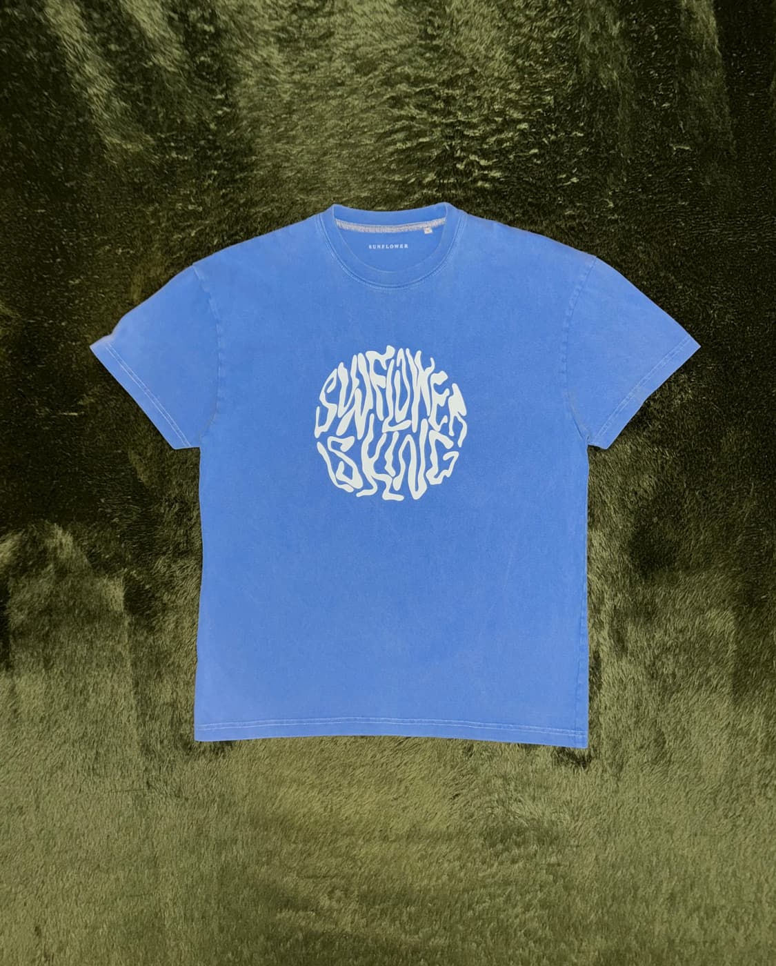 [M] Sunflower 선플라워 워시드 티셔츠 스카이 블루 상품이미지1