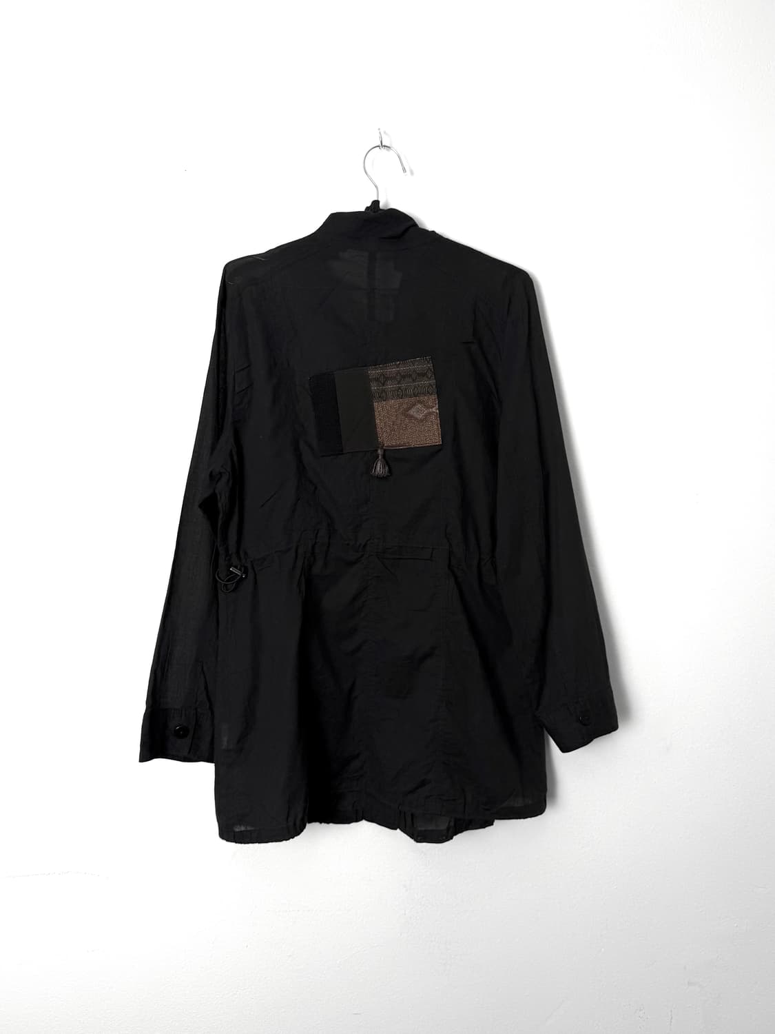 patchwork drawstring shirt jacket 상품이미지3