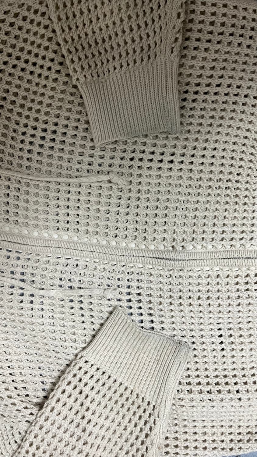 weekend 후드 니트 그물 집업 가디건 상품이미지3