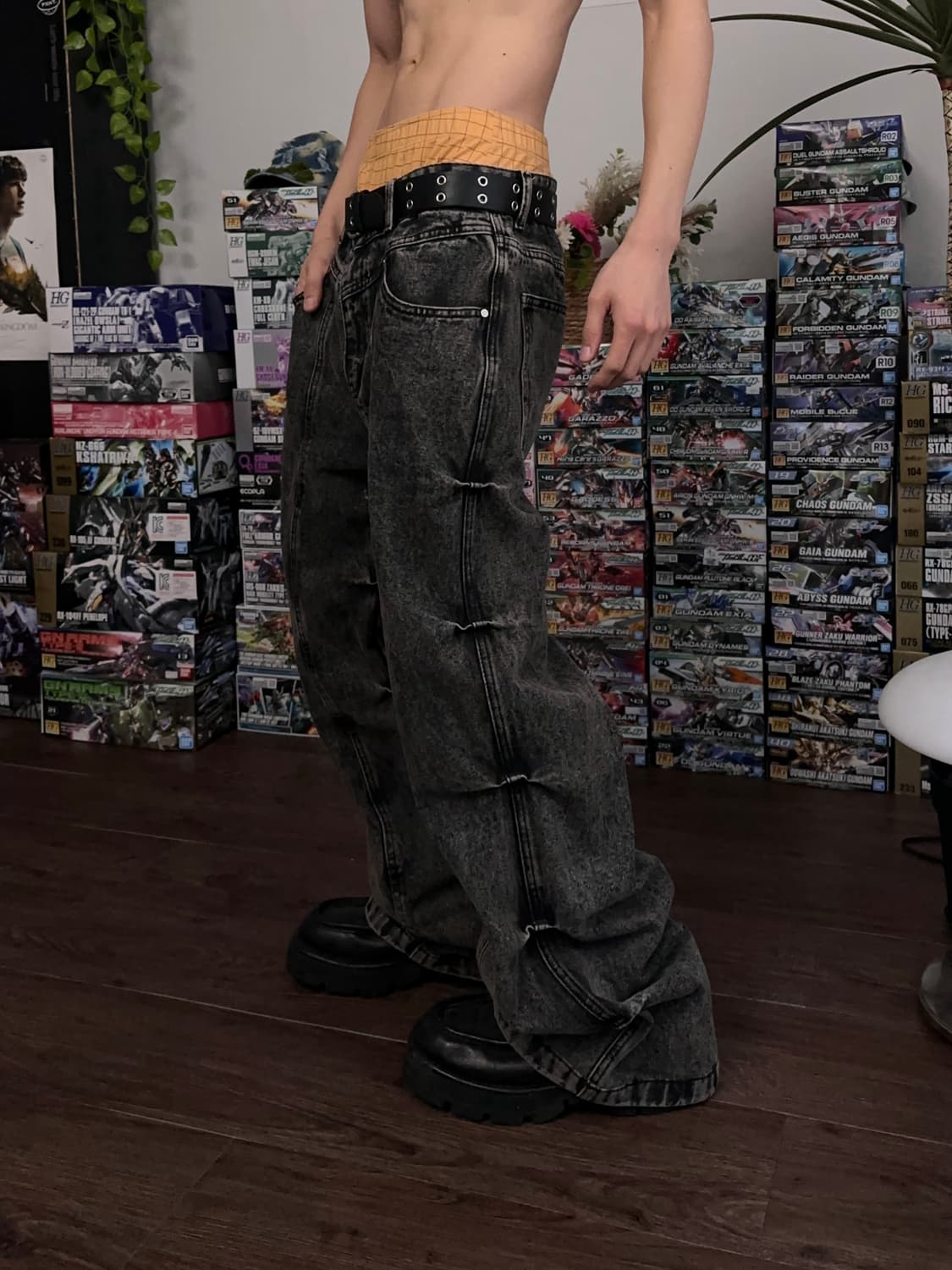 Still Water 다트 링클드 플레어 진 상품이미지3