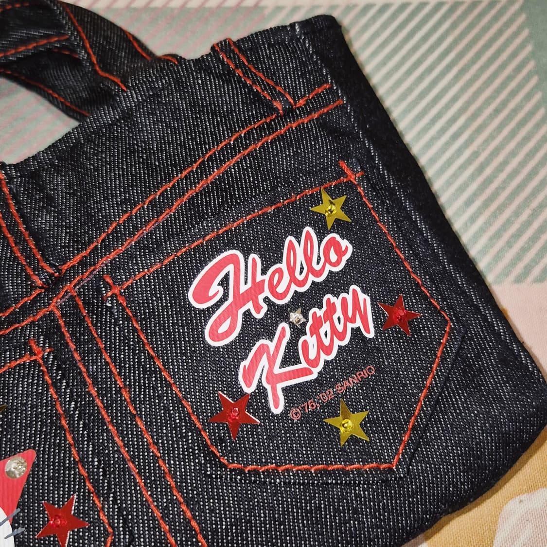 02s 고전 키티 스타 데님 미니 핸드백 상품이미지10