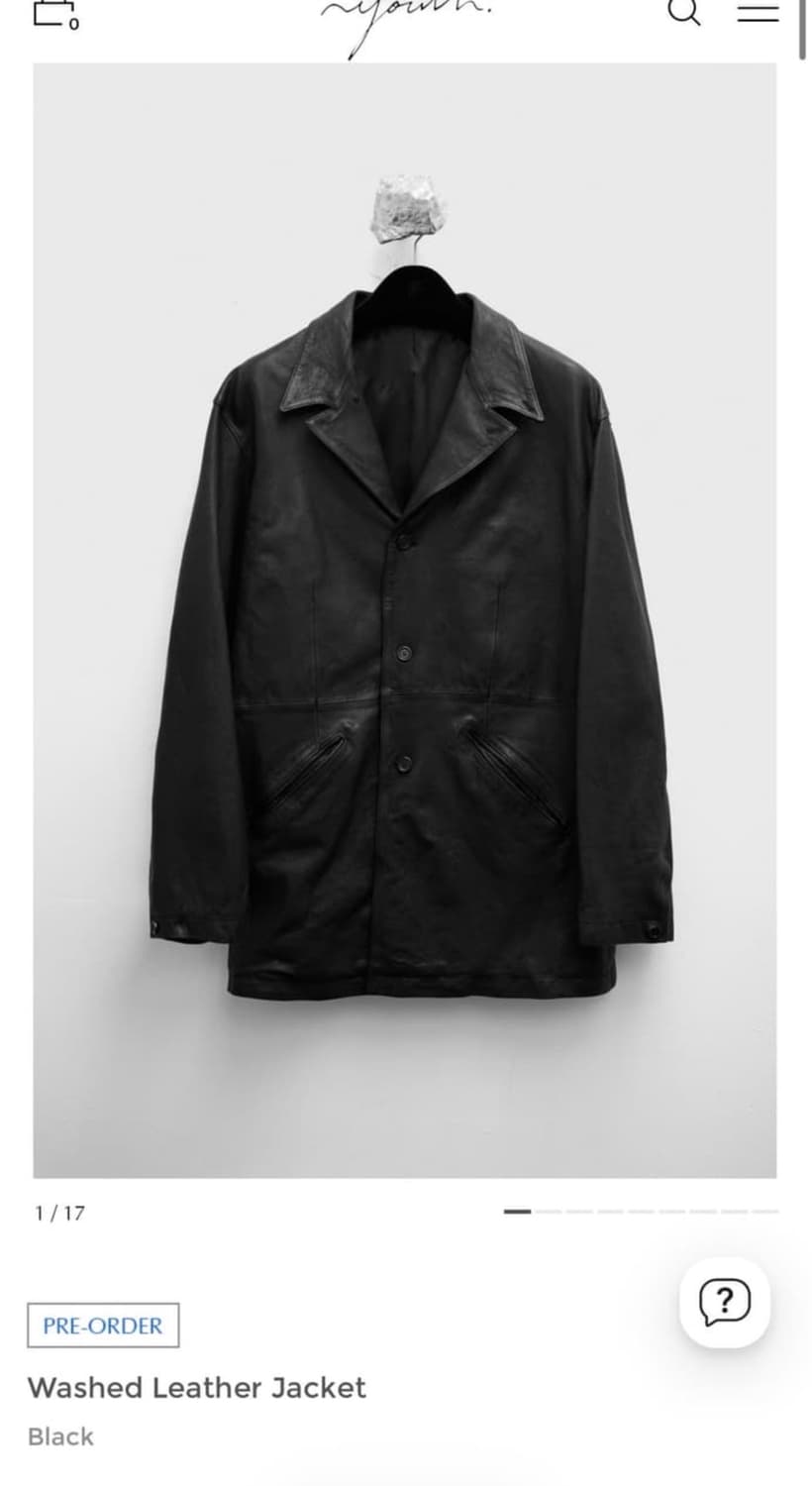 유스 워시드 레더자켓 상품이미지1