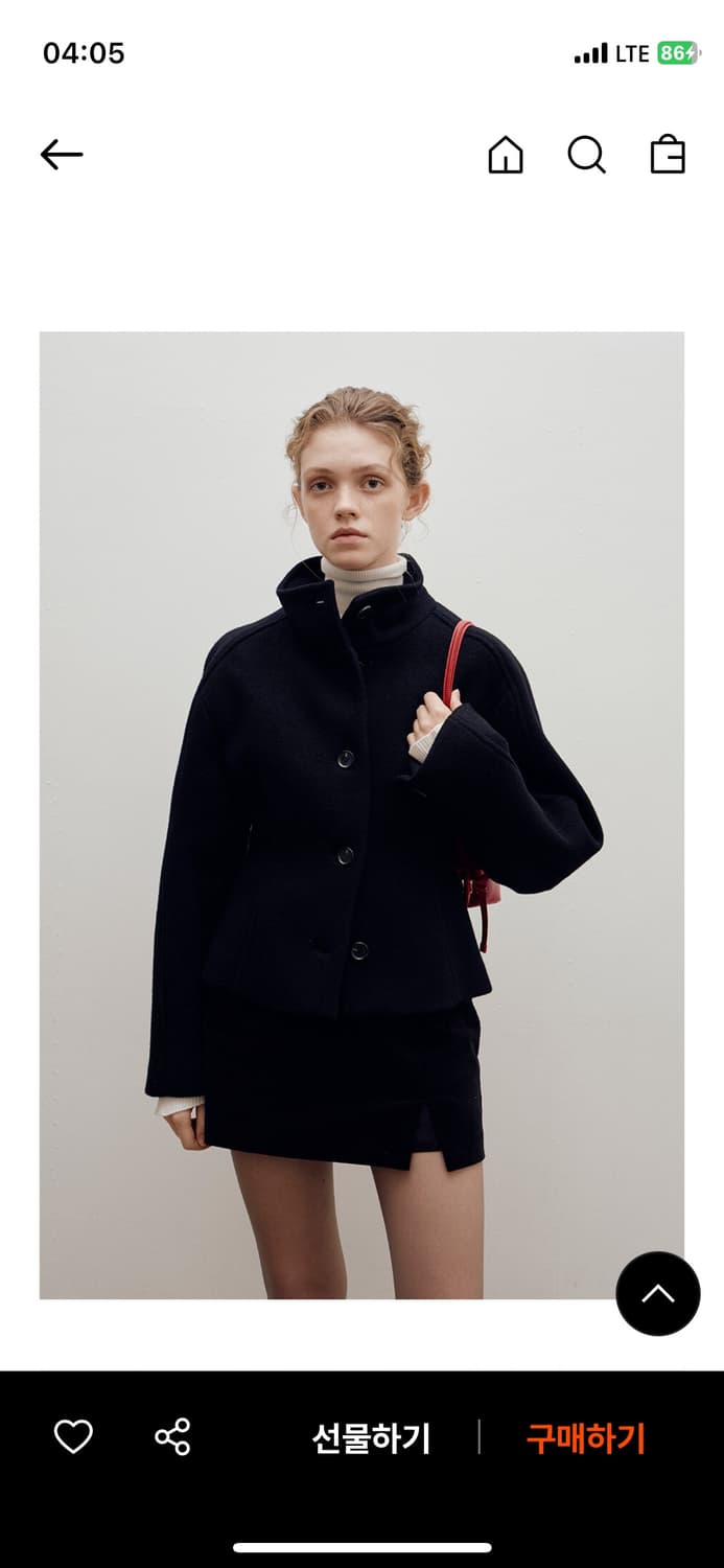 레이브 High Neck Short Coat 상품이미지1