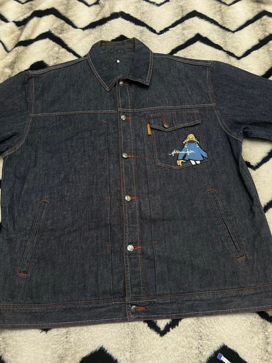 [XL]FUBU 90s 자수 오버핏 데님 자켓 상품이미지4