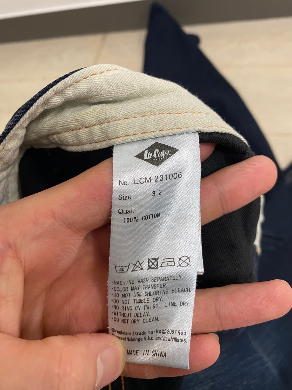 (32)Lee Cooper 빈티지 워싱 신치백 셀비지 데님 팬츠 상품이미지8