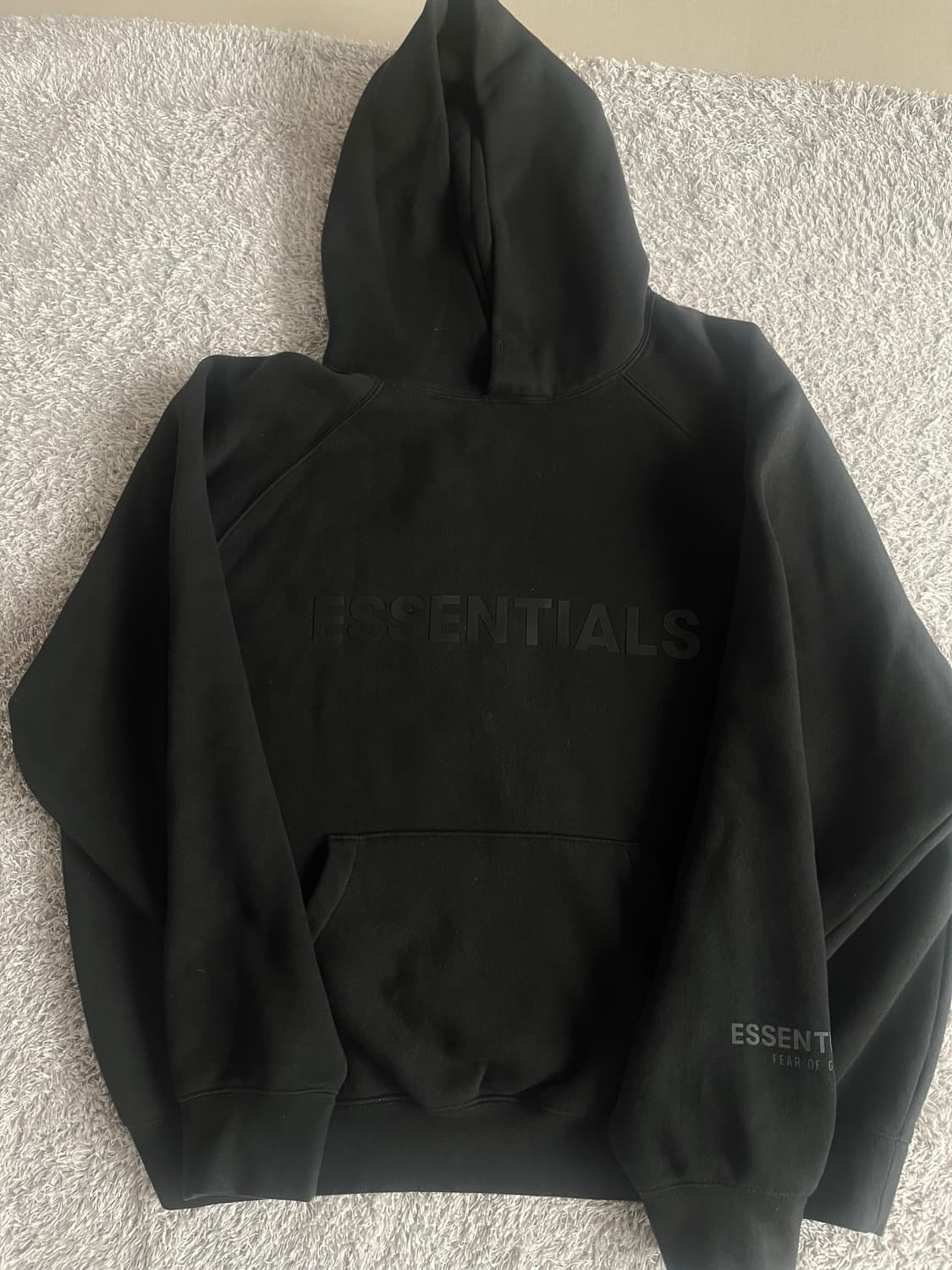 피오갓 에센셜 후드티 검정 L 상품이미지2