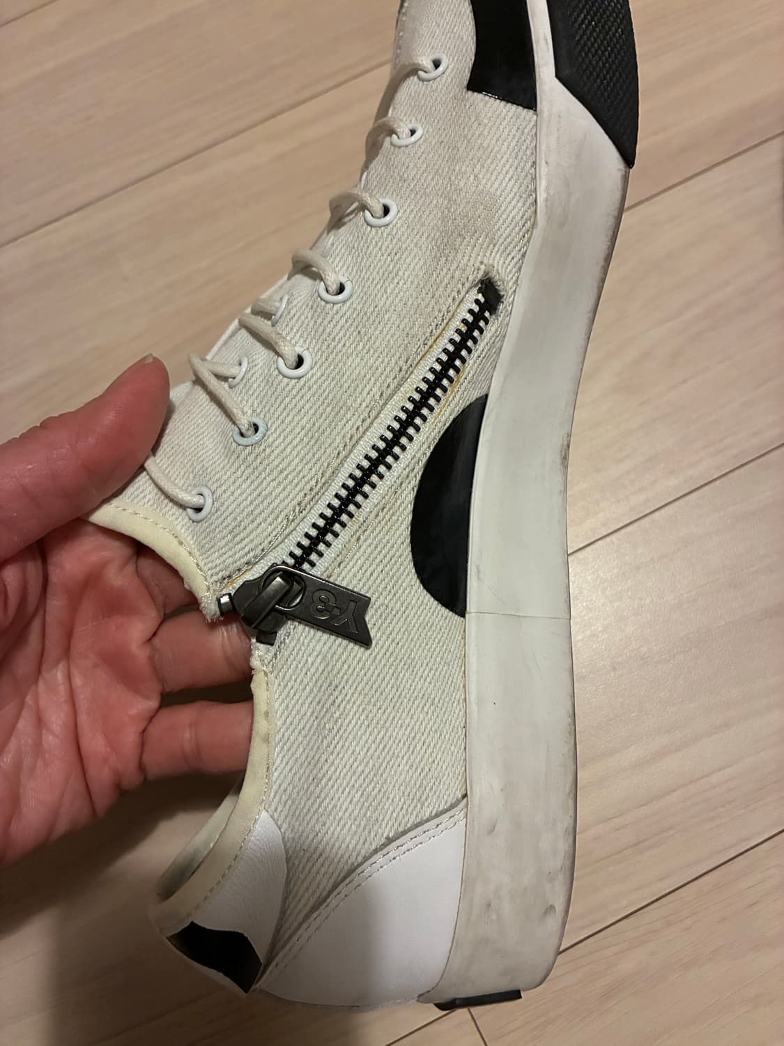 [정품] Y-3 요지야마모토 지퍼 캔버스 스니커즈 (255-260) 상품이미지4