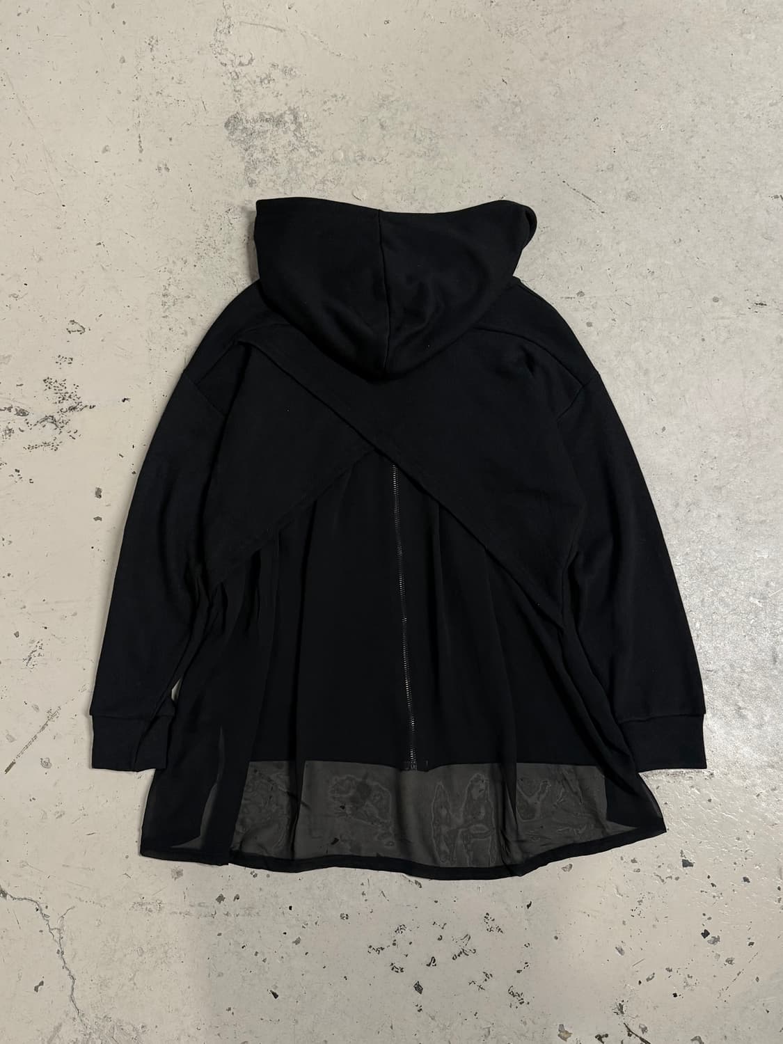 back see-through detail hood zip-up 상품이미지1
