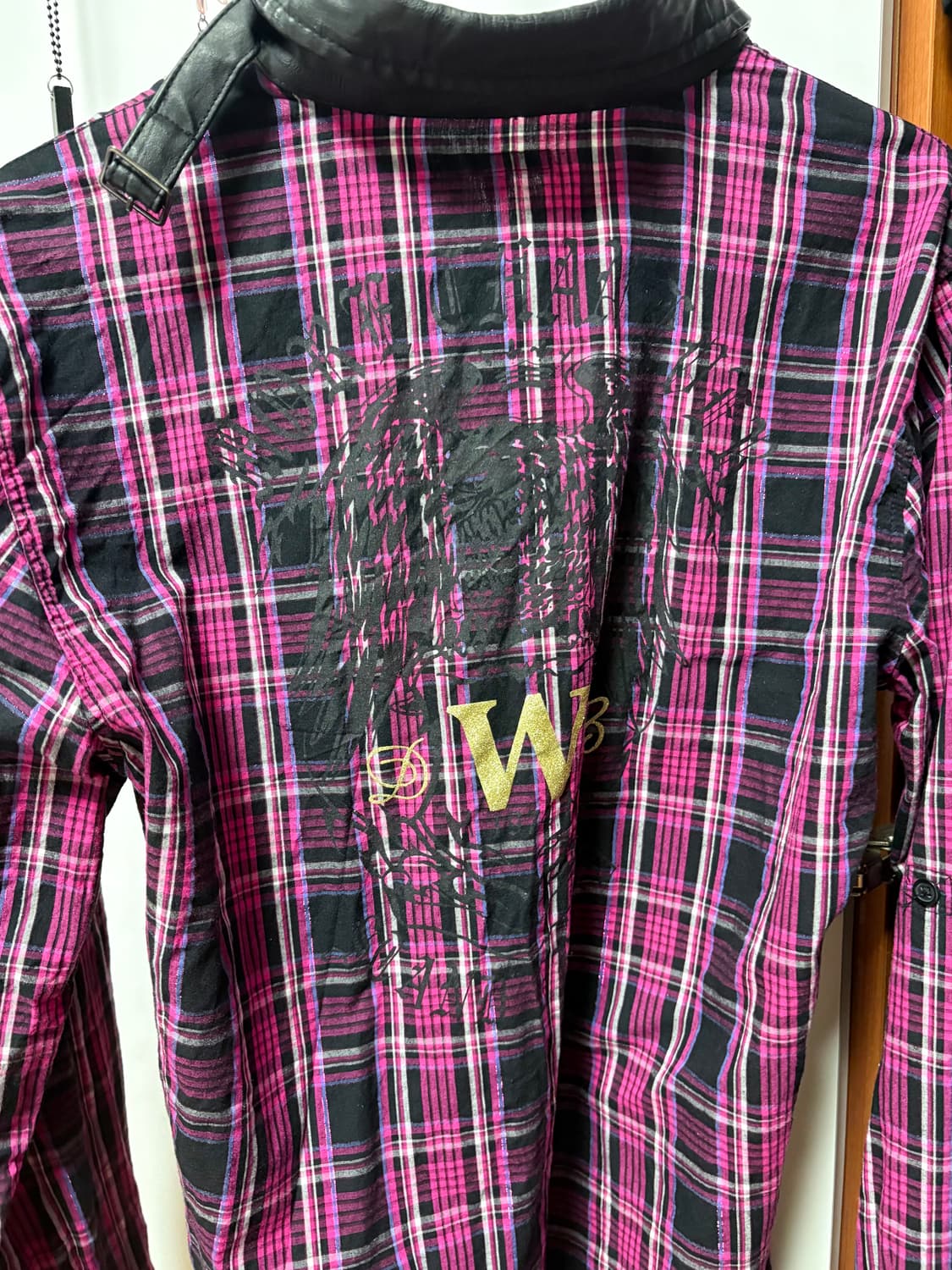 펑크키치나나깔 핑크마젠타 블랙 글리터포인트 셔츠 상품이미지3