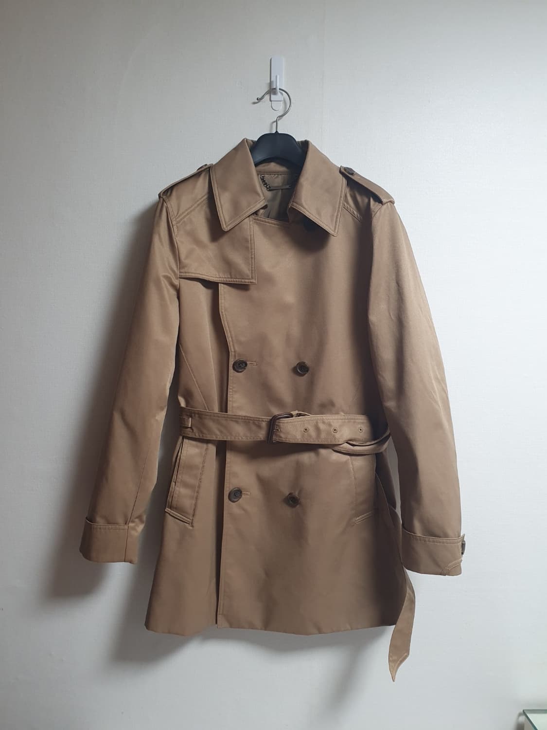 🧥🤎 지오송지오 벨티드 더블 트렌치 100 상품이미지2