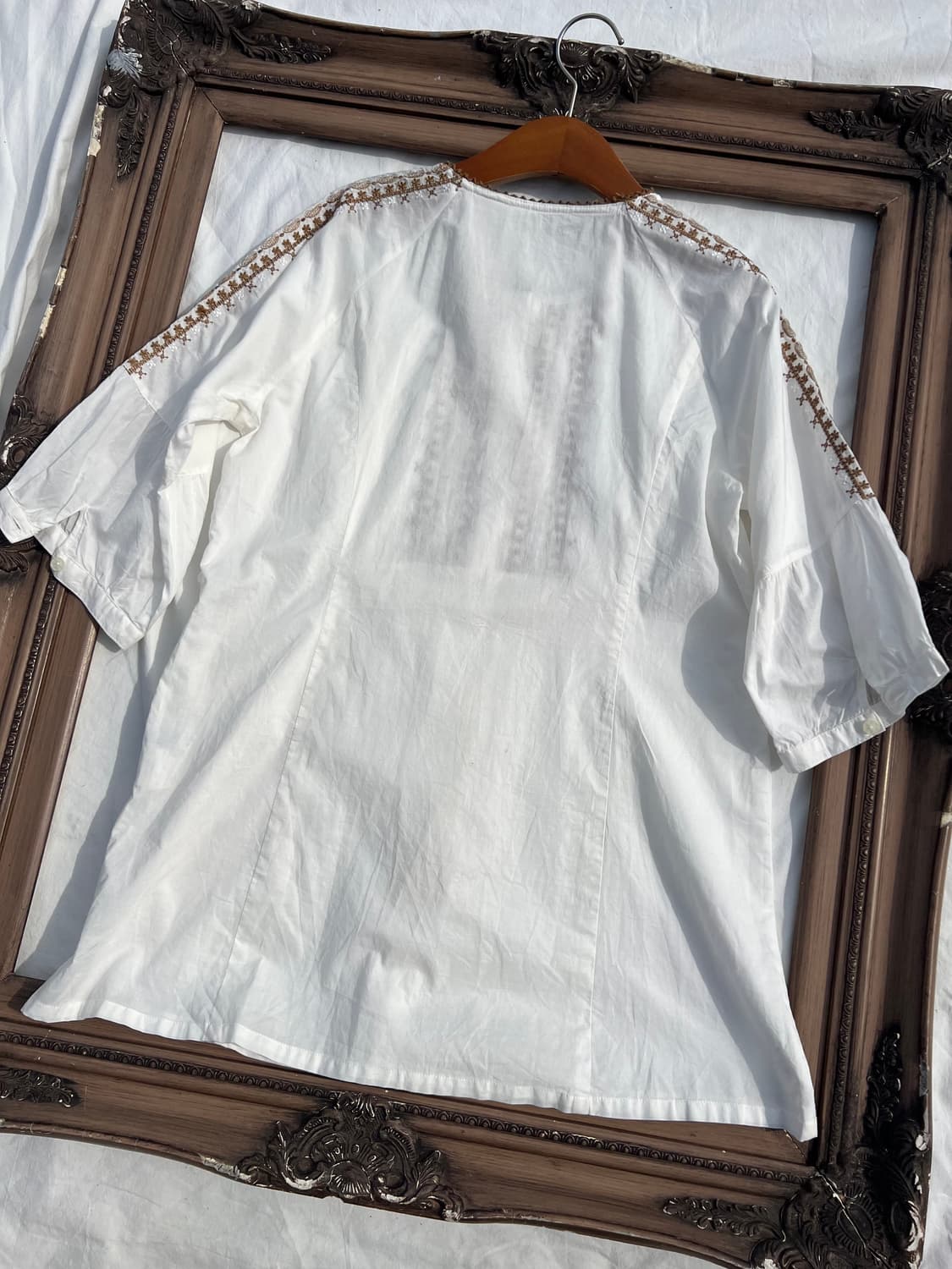 화이트 레이스 카라 블라우스 상품이미지5