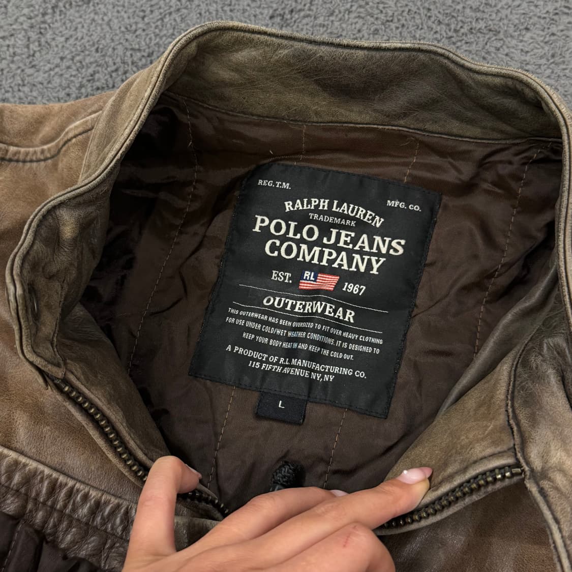 [ 정품/L ] 폴로랄프로렌 송아지 레더 가죽 자켓 상품이미지5