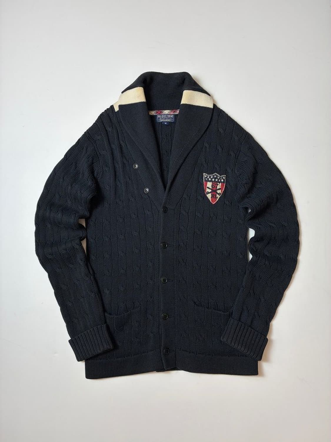 폴로 진스 00's 프레피 숄카라 니트 가디건 PN8960 상품이미지1