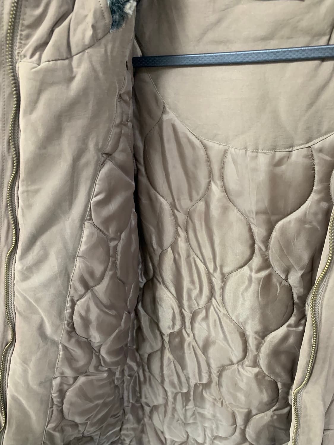 [XNTRIK] y2k 울프죠 베이지 야상 자켓 상품이미지8