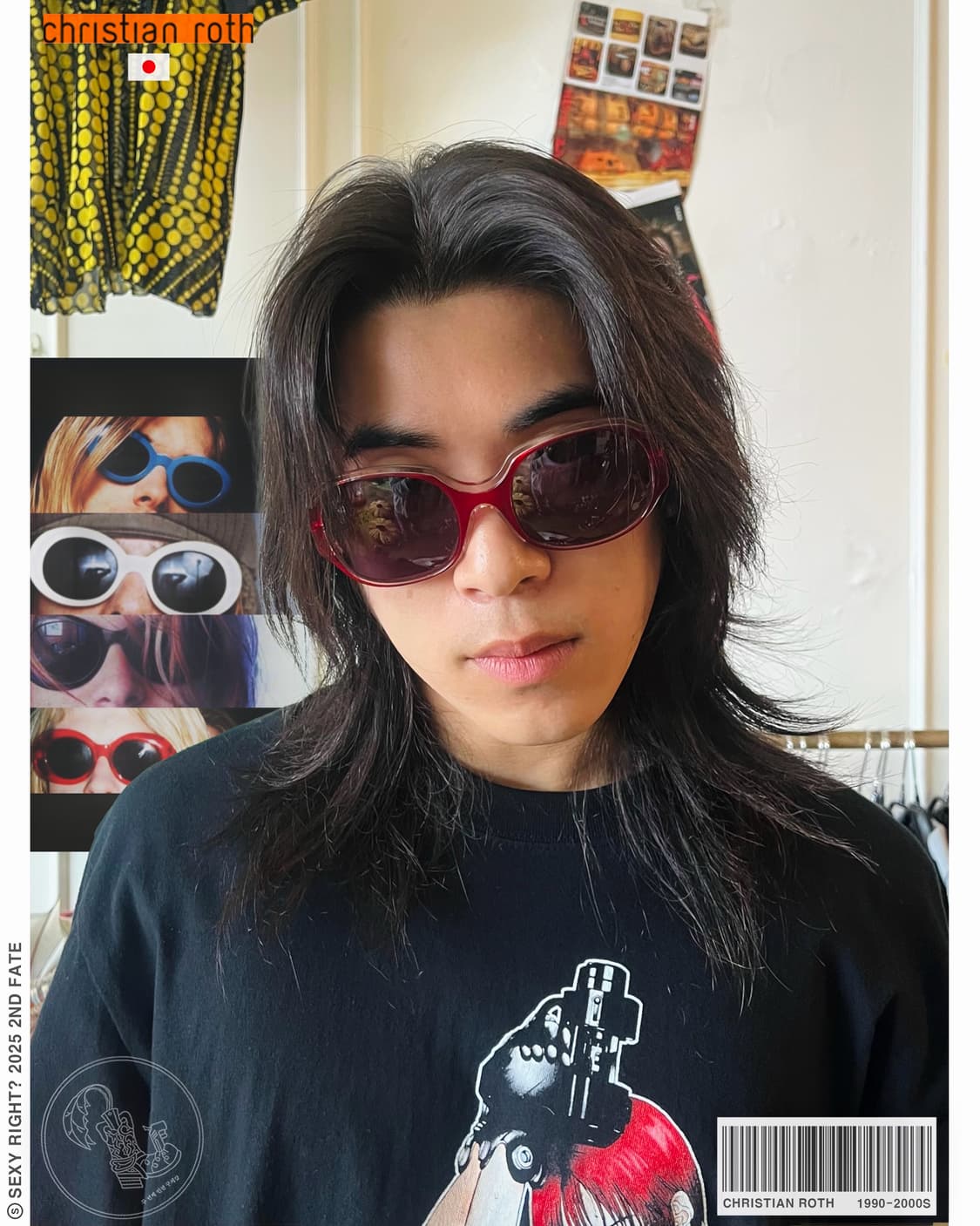 90-00s Christian Roth Red Frame Sunglass 상품이미지1