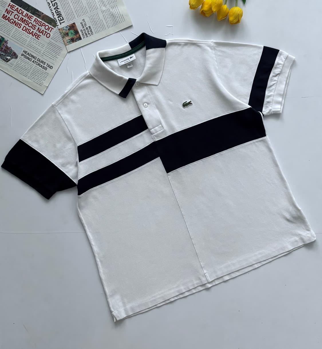 Lacoste 라코스테 컬러 블록 카라티 상품이미지1