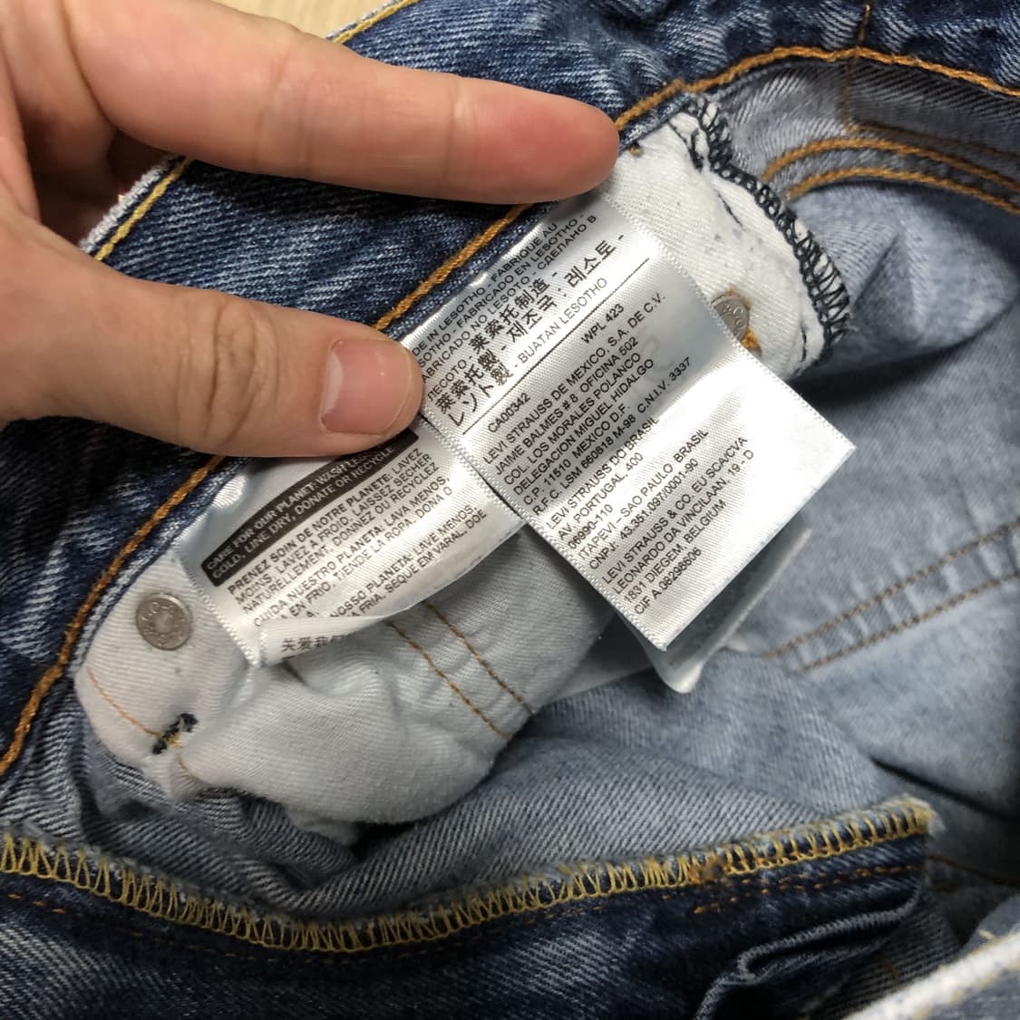 (29) 리바이스 Levi's 505 레귤러핏 워시드 연청 데님 상품이미지6