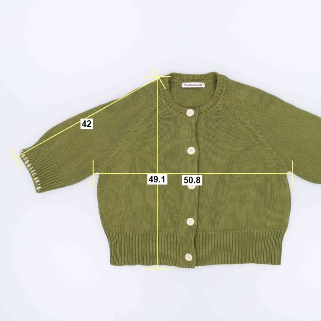 [XS] YMC 25FW 최신형 콰이 니트 가디건 카키그린 3880 상품이미지8