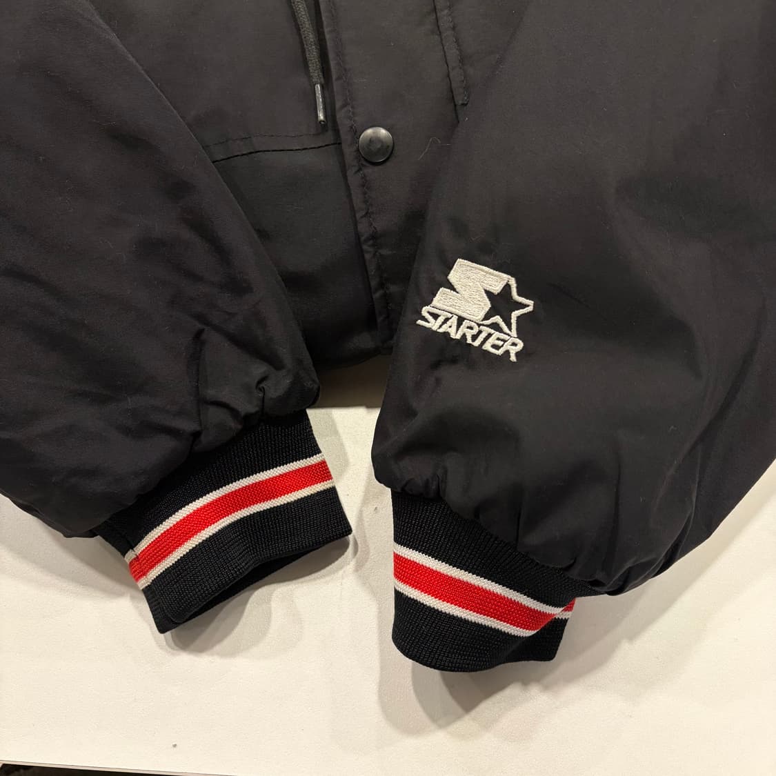 [L] 올드 스타터 NBA 시카고 불스 후드 자켓 블랙 B393 상품이미지8