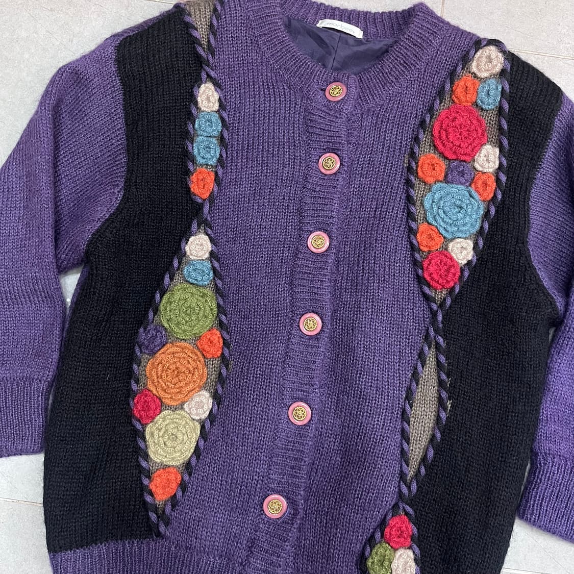 일본 빈티지 뜨개 가디건 상품이미지3