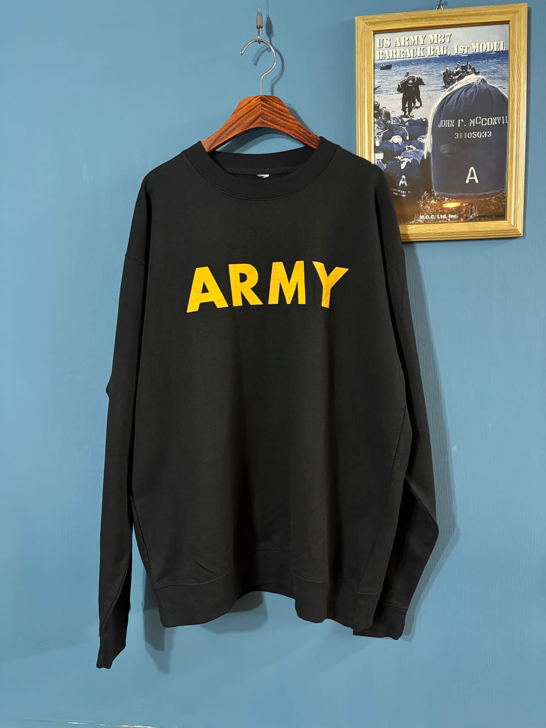 00‘s vtg ARMY Sweatshirt.  상품이미지1