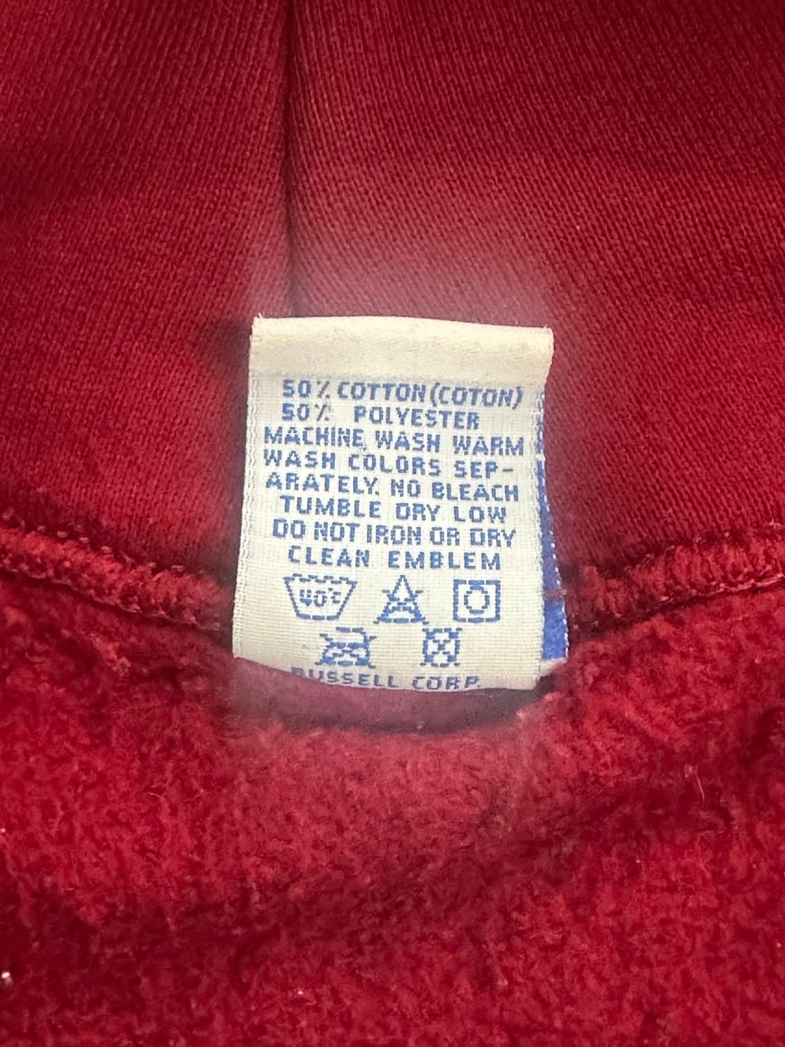 90s 러셀 레드 후드집업 XL 상품이미지6