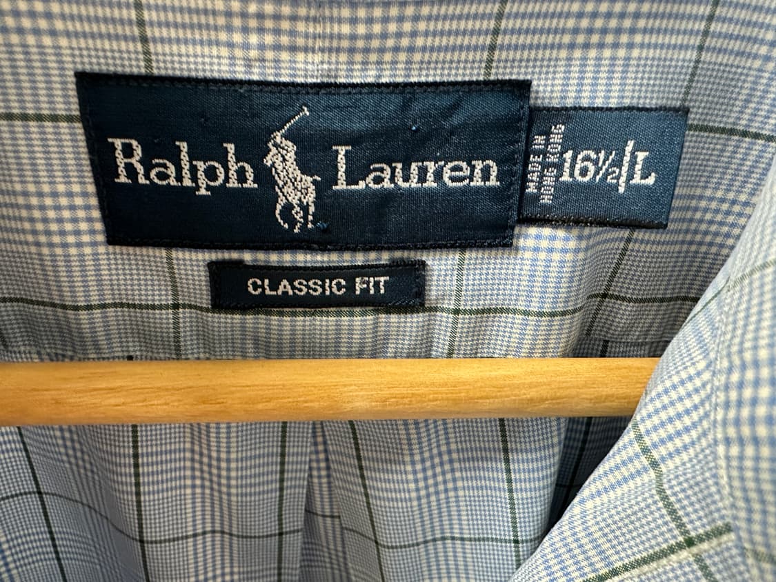 폴로랄프로렌 체크 셔츠 블루 L 상품이미지3