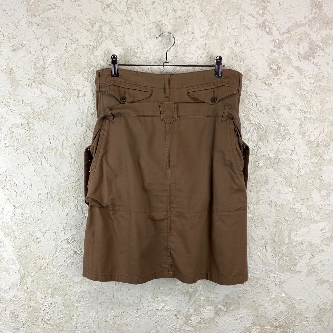 주카 더블 웨이스트 사이드 벨티드 스커트 상품이미지5