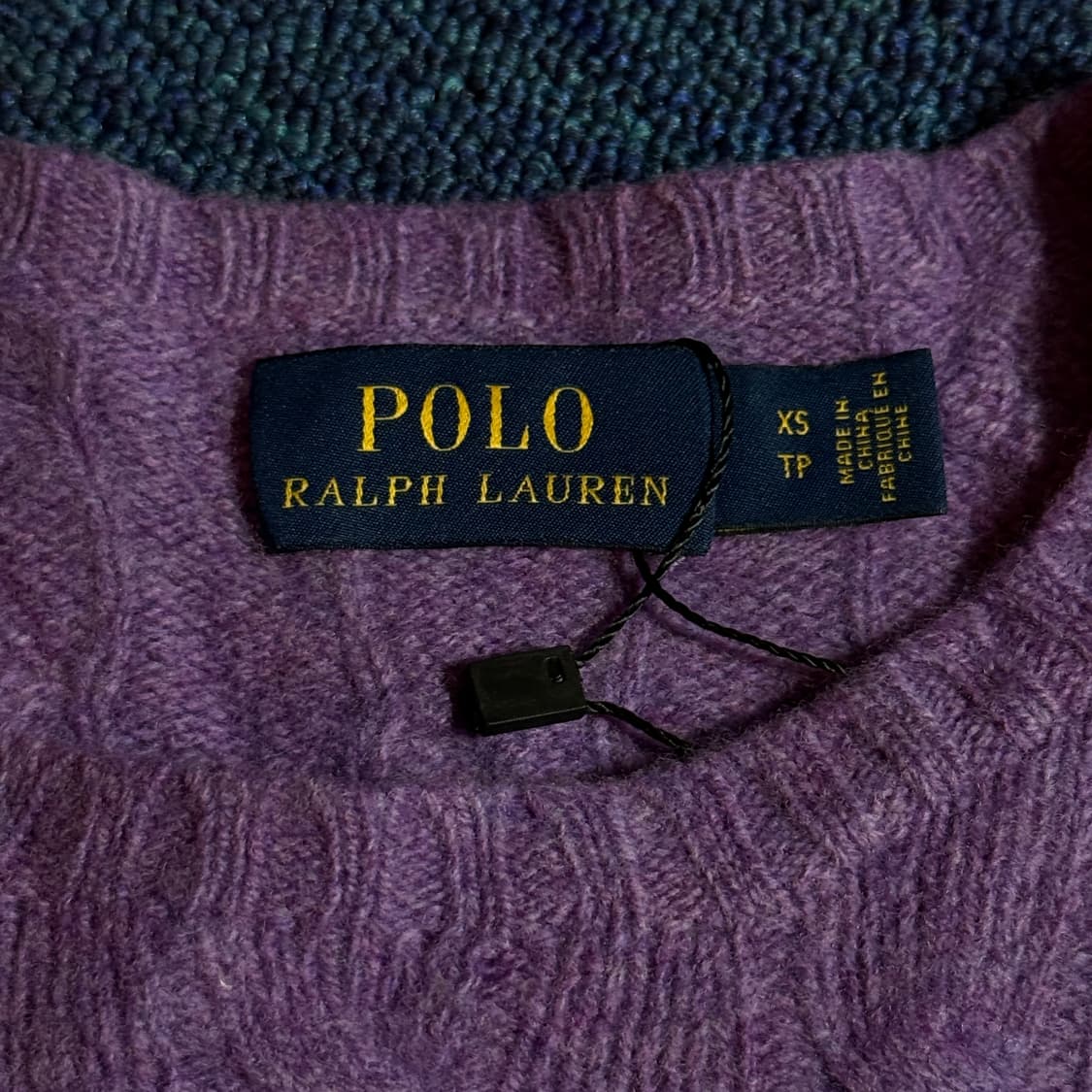 폴로 랄프로렌 퍼플 케이블 니트 상품이미지3