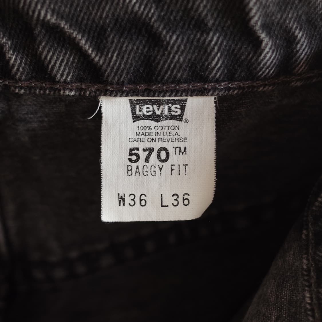 90's Levi's 570 Black Denim Pants 상품이미지9