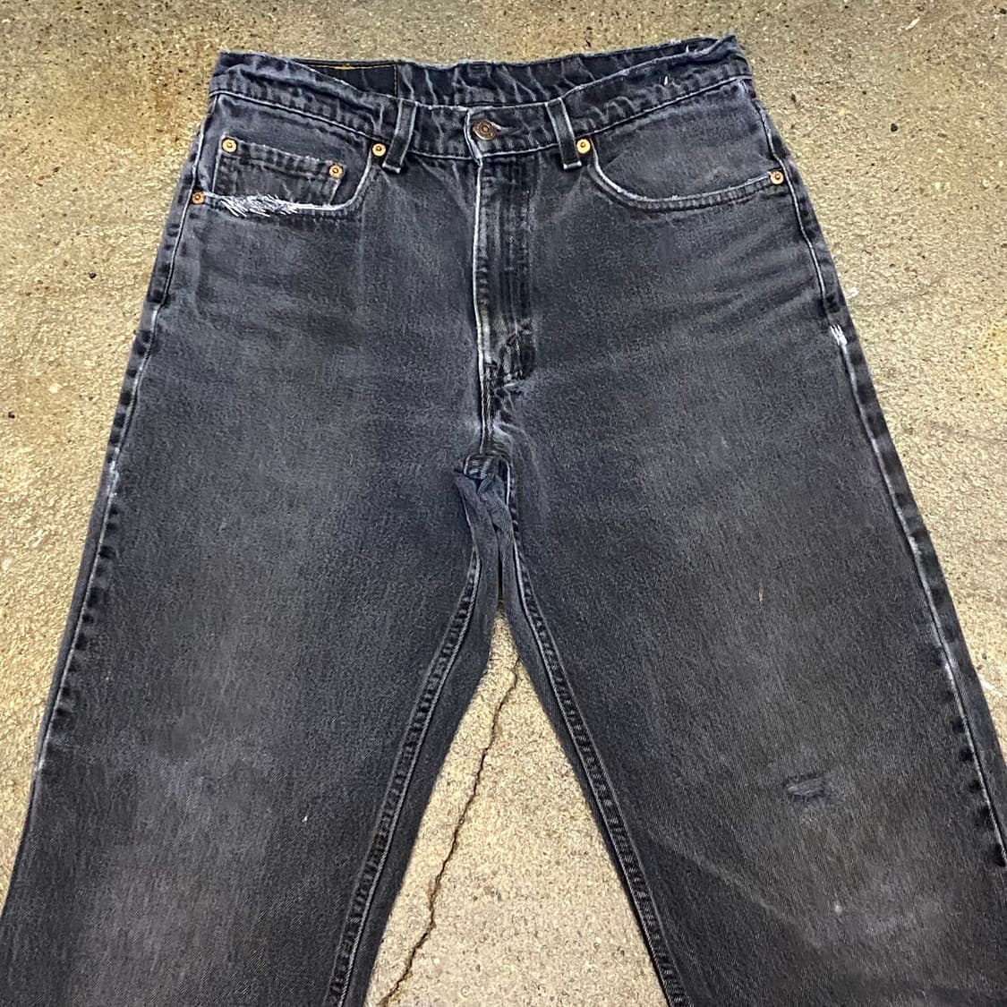 레어 90s Made in USA 빈티지 리바이스 550 블랙진 청바지 상품이미지2