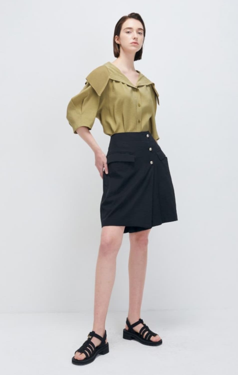 시스템 린넨블렌드 쇼츠 팬츠 55사이즈 상품이미지1