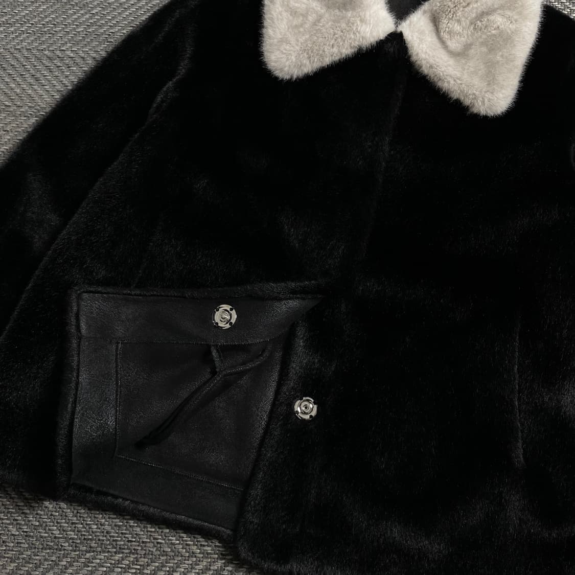 빈티지 아카이브 배색 밍크 퍼 자켓o 4669 상품이미지5