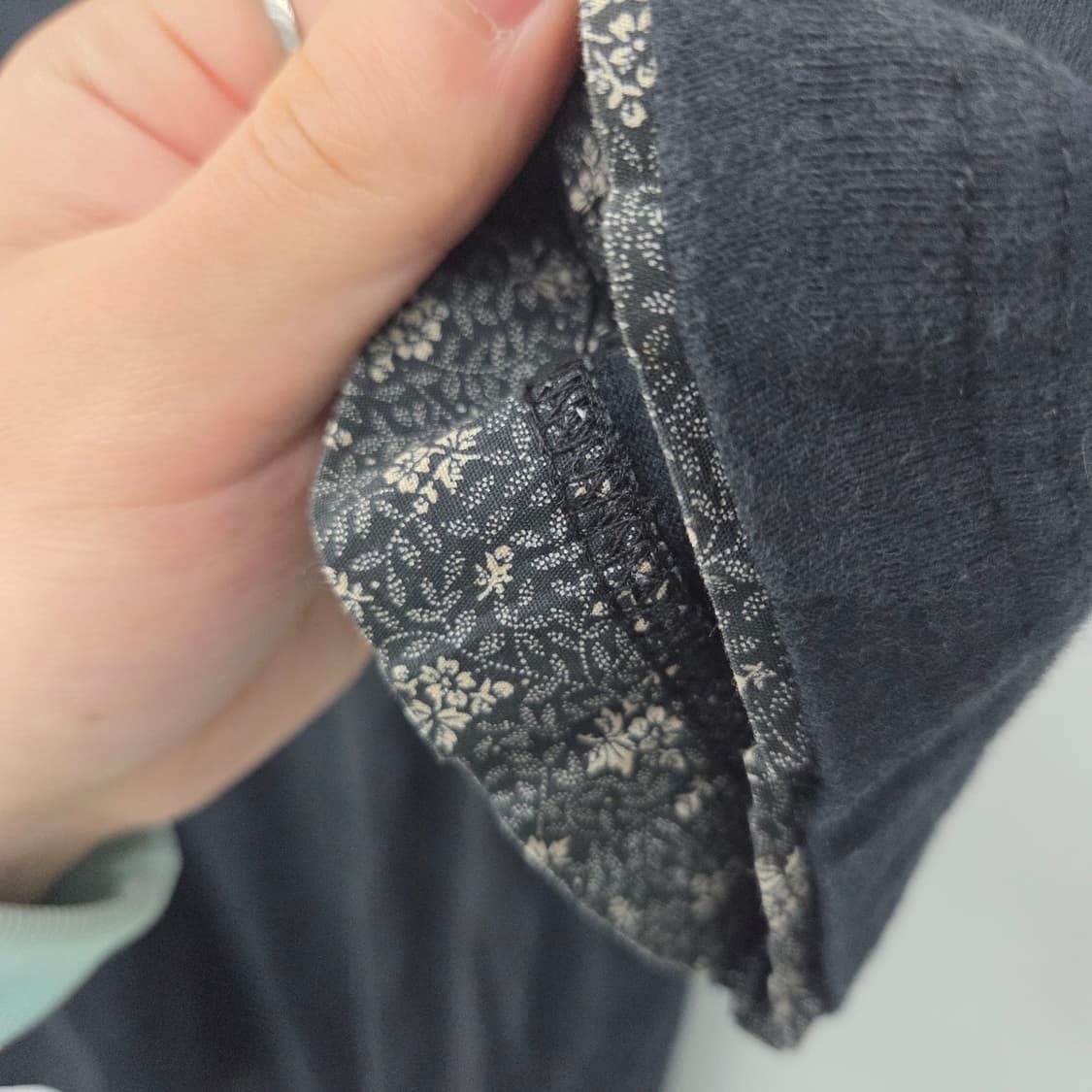 요지야마모토 블랙 헨리넥 반팔 티셔츠 남m 상품이미지5