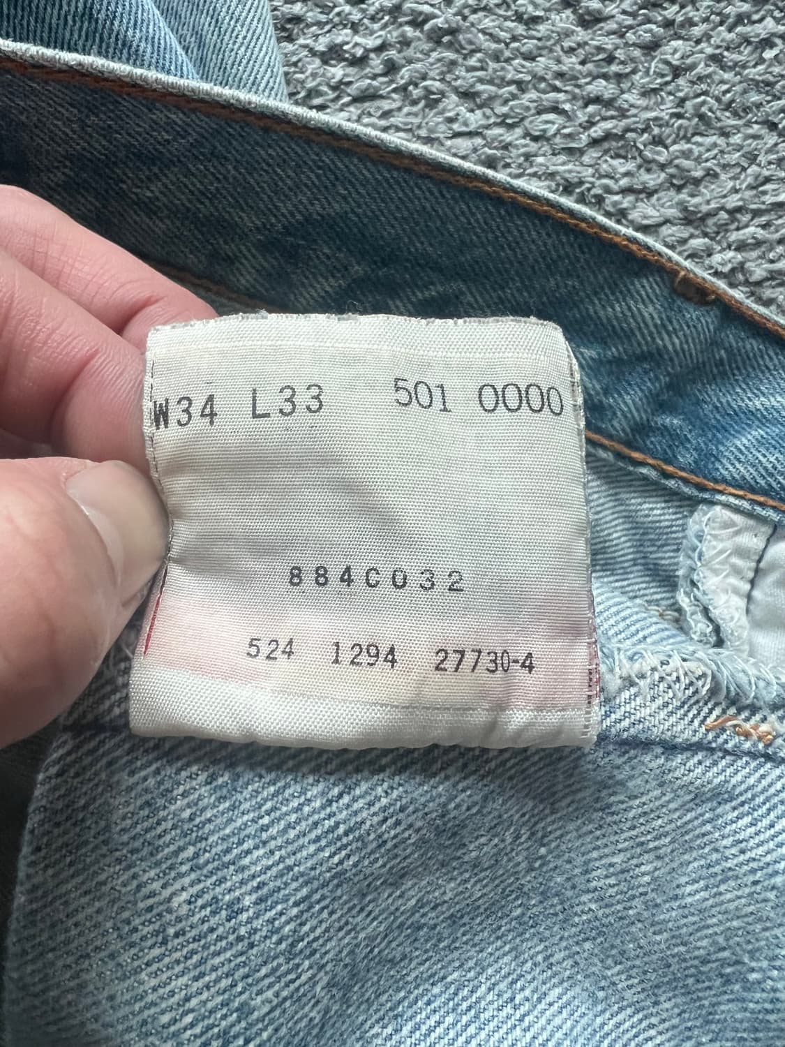 90s 리바이스 501XX 미제 중청 34사이즈 컷오프 상품이미지6