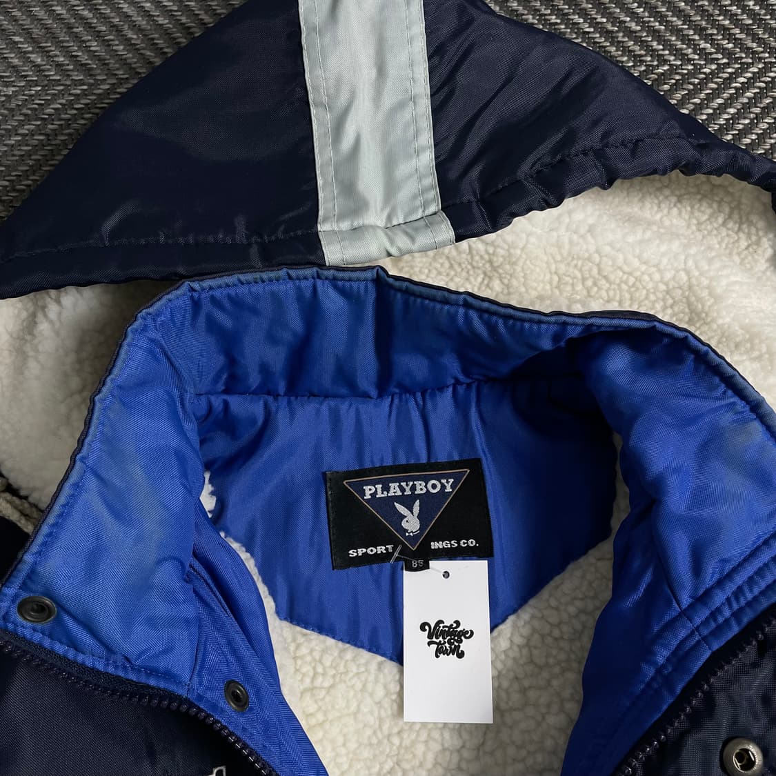 90s 플레이보이 빅로고 벤치코트 돕바 롱 점퍼o 4351 상품이미지7