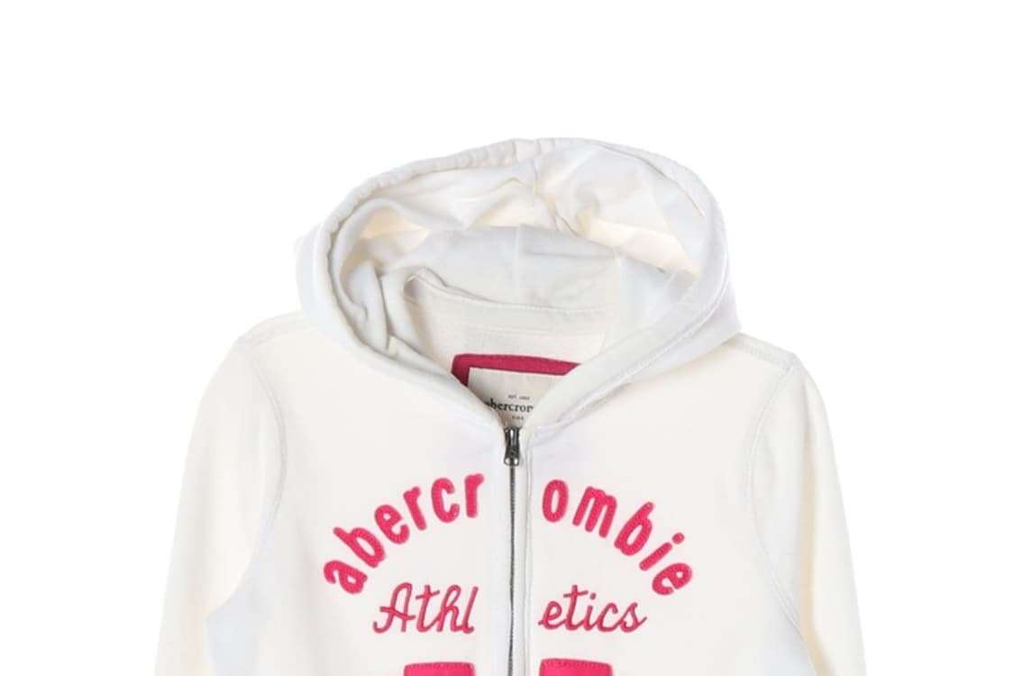아베크롬비 키즈 핑크 로고 후드 집업 XL 상품이미지3