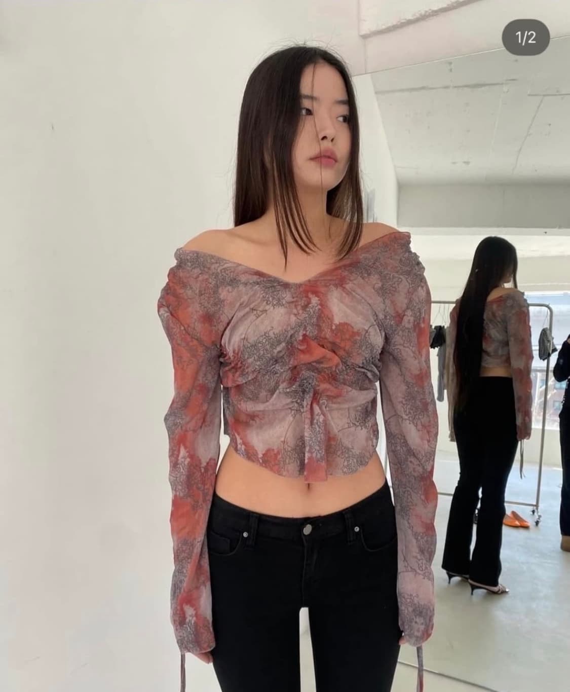 lalameme 시어 스모킹 블라우스 36 상품이미지1