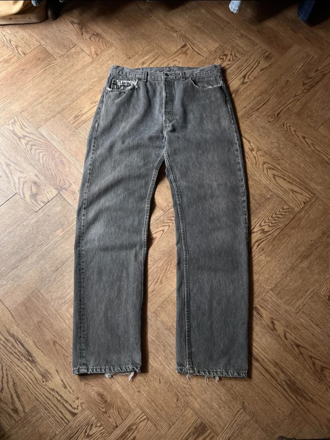 [36]Levi's 90s USA made 501 흑청 데님 18s 상품이미지1