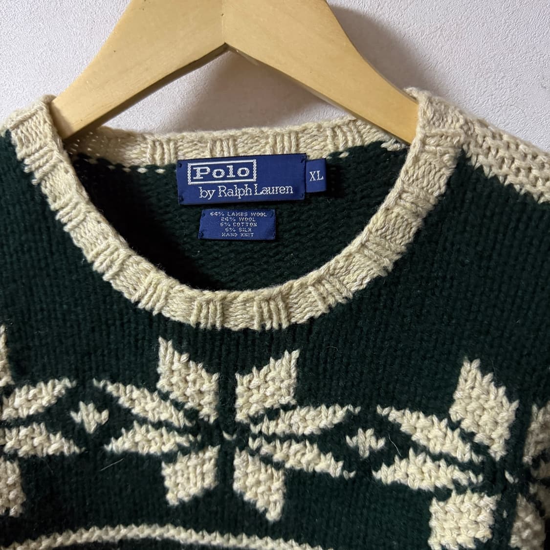 폴로 랄프로렌 눈꽃 빈티지 노르딕 두툼 니트 XL (100정도) 상품이미지8