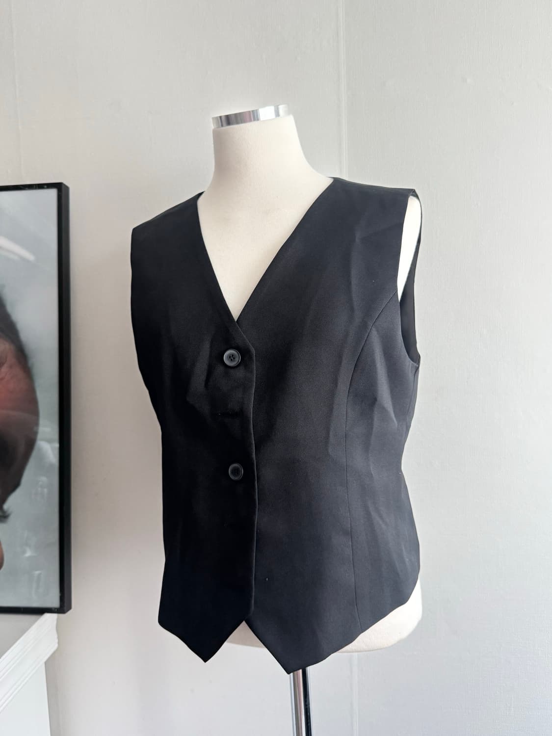 미니멀 크롭 베이직 정장 베스트  상품이미지2