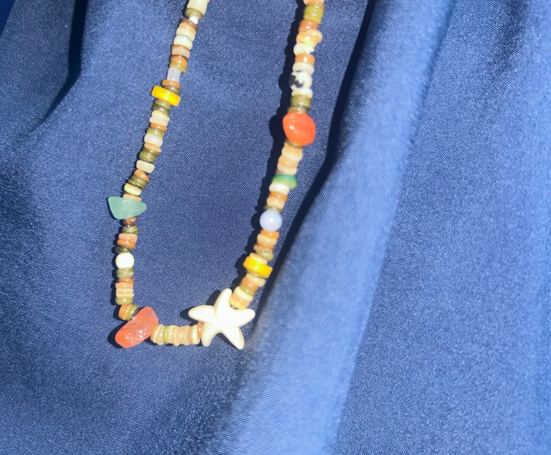 빈티지 비즈 불가사리 목걸이 / wood beach necklace 상품이미지1