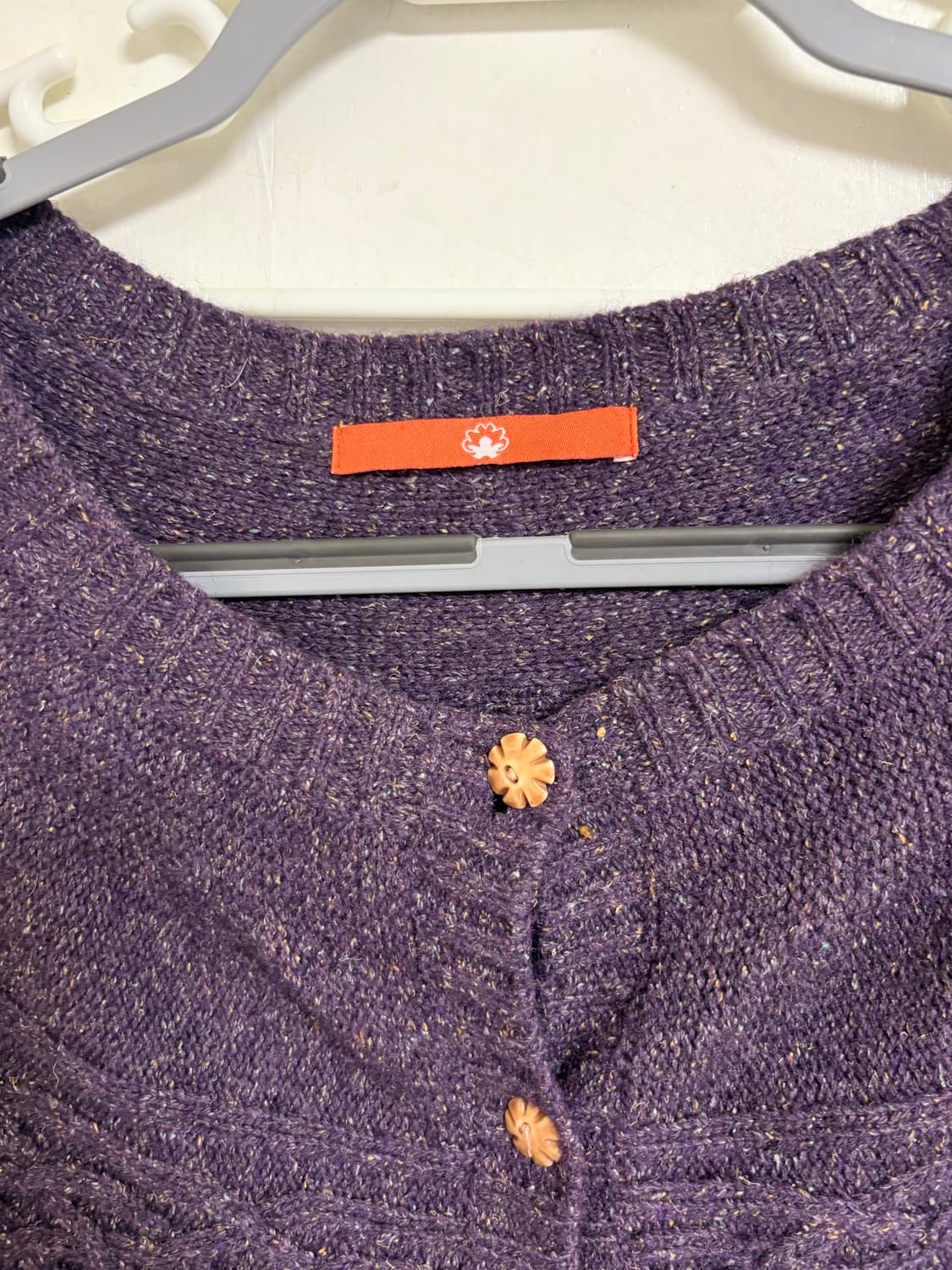 스즈코 빈티지 보라색 모리걸 가디건 상품이미지2