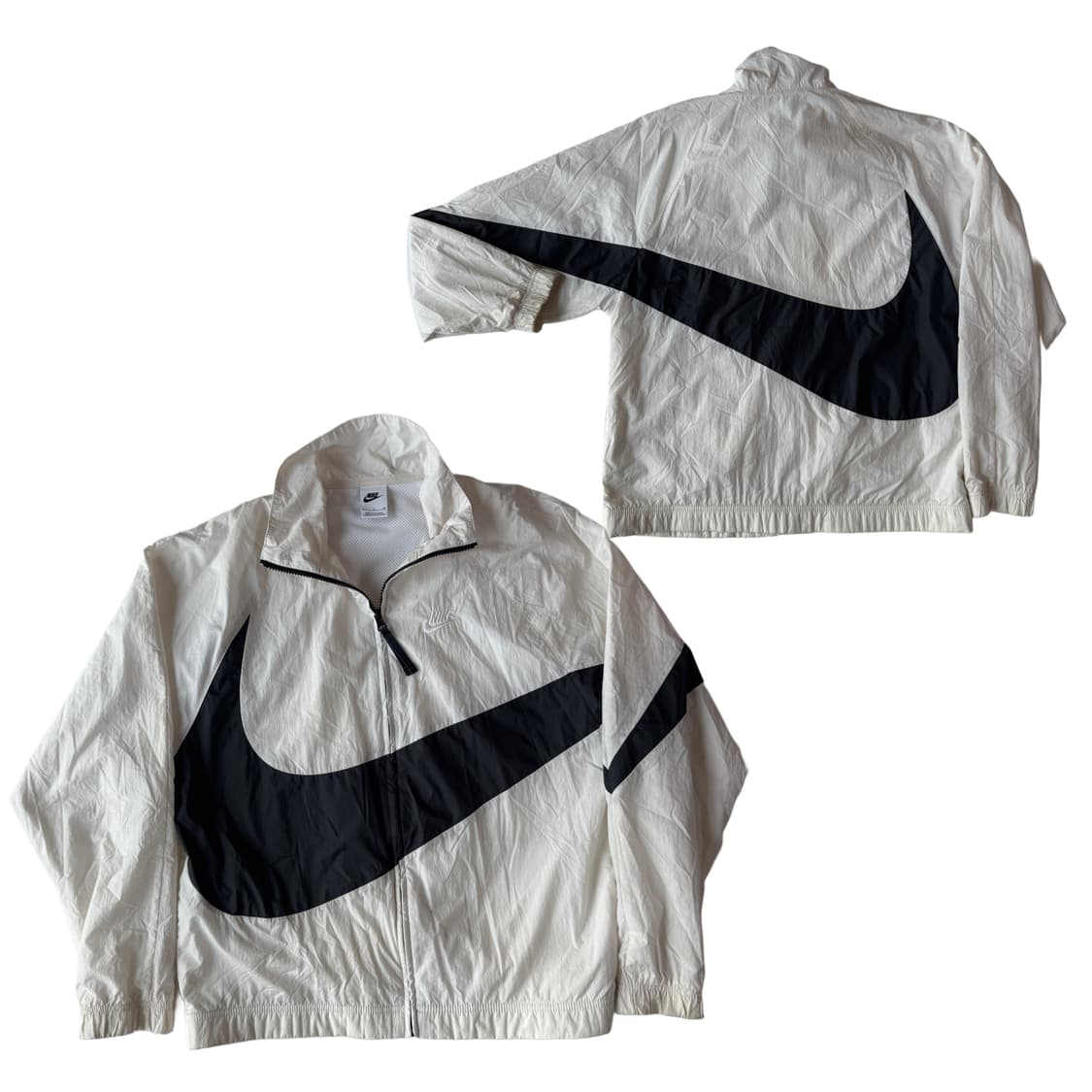 나이키 빅스우시 바람막이 화이트/블랙 오버핏 M-L 상품이미지1